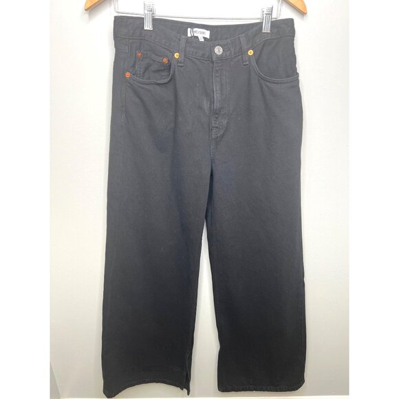 Re/Done Womens Black Flow Low Rider Loose Jeans Size 25 - Picture 15 of 16